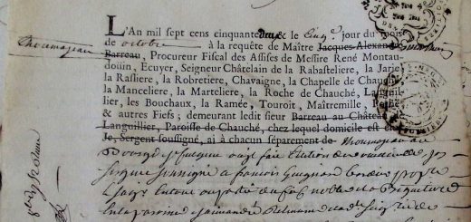 Acte notarié 1750