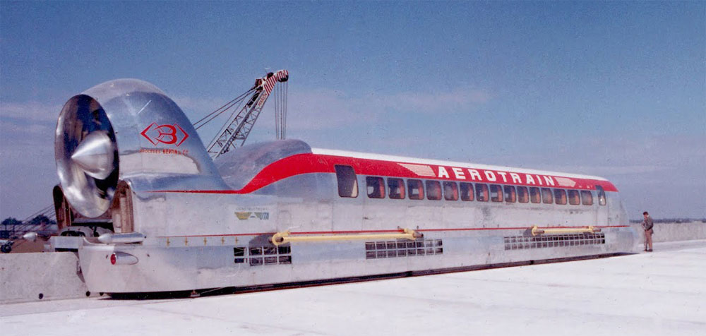 Aérotrain Bertin sur la ligne d'Orléans