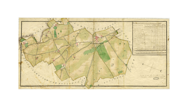 Plan intendance Gometz la Ville -1780